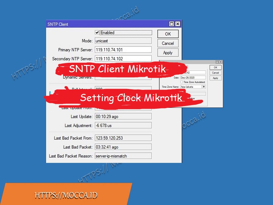 setting clock dan sntp client mikrotik