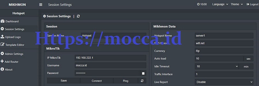 mikhmon login API