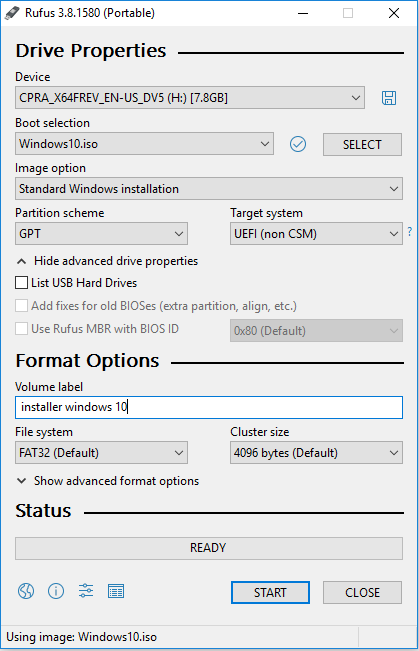 install windows 10 dengan usb
